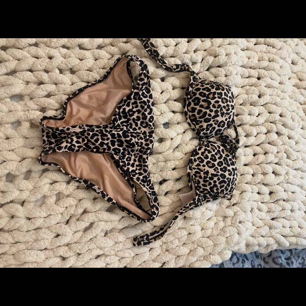 Cheetah print womens bikini